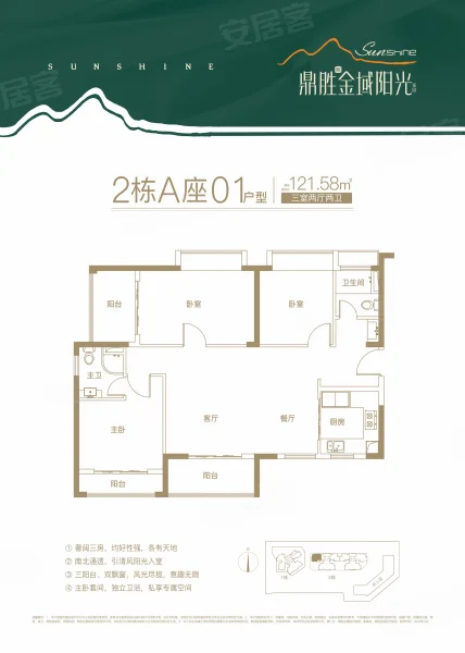 鼎胜金域阳光家园 1 2 1 平米